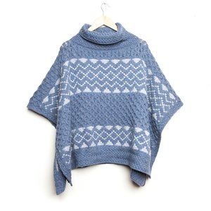 Vintage Carraig Donn Wool Knit Poncho Cape